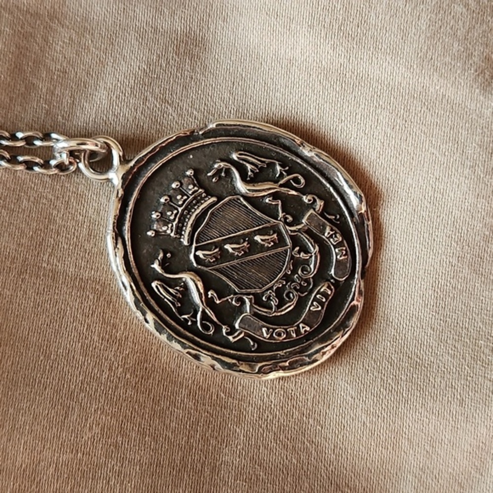 Pyrrha Sterling Silver "My life is a Prayer" Talisman with chain